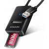 AXAGON ADM2-AM USB-A 10Gbps - M.2 NVMe & SATA SSD adaptér, kábel USB-A 10cm