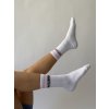 Bílé bavlněné ponožky Sim Fashion StripRose Veľkosť: 35-38