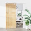 vidaXL Posuvné dvere so sadou kovania 90x210 cm borovicový masív 3203164