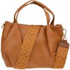 NovaKabelka.sk Tea Camel Chiaro s prídavným popruhom II kožená talianska crossbody kabelka camel