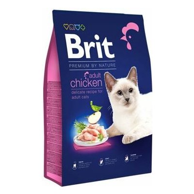 BRIT Premium by Nature Cat - Adult Chicken - Krmivo s kuracím mäsom pre dospelé mačky 300g
