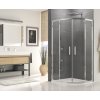 Ronal OCELIA štvrťkruhový sprchový kút 90x90 cm sklo Číre profil Chróm Posuvné dvere OCER550905007