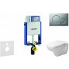 Geberit Kombifix Modul na závesné WC s tlačidlom Sigma01, matný chróm + Duravit D-Code - WC a doska, Rimless, SoftClose 110.302.00.5 NH3