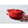 Le Creuset - Liatinový hrniec oválny s pokrievkou 35 cm/8,9 l červený