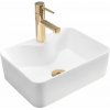 Rea Kelly Mini, umývadlo na dosku, 41 x 31 cm, biela, REA-U8196