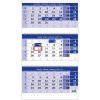 Nástenný kalendár 3-mesačný modrý so špirálou 31,5 x 55,5 cm 2026