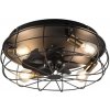Trio R61095032 stropný ventilátor s osvetlením Trondheim 4x10W | E27 - diaľkové ovládanie, časovač, 3 rýchlosti, čierna
