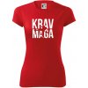 Nápis Krav Maga - Dámske Fantasy športové (dresovina) - XL ( Červená )
