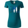Paddleboard set - Dámske tričko z organickej bavlny Origin (GOTS) - S ( Petrolejová )