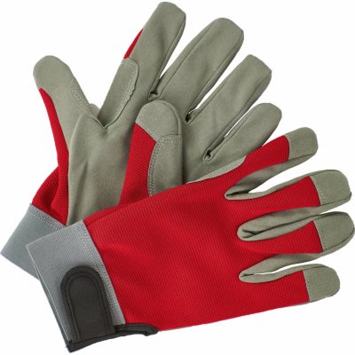 LUX Záhradné rukavice červeno-sivá, veľ. 8