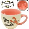 CurePink Keramický hrnek 3D Friends Přátelé You Are My Lobster SC 285 ml