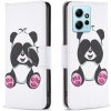 Peňaženkové kožené puzdro Drawing na Xiaomi Redmi Note 12 4G - Panda