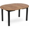 Rozkladací jedálenský stôl Klara 102-142 cm MDF Dub craft čierna