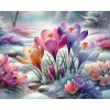 Diamantový obraz Krokusy v zime