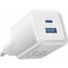 Nabíjačka do siete Vention 2-Port USB (C+A) GaN Charger (30W/30W) EU-Plug White (FEQW0-EU)