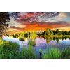 DIMEX | Vliesové fototapety na stenu Snake River vo Wyomingu MS-5-3053 | 375 x 250 cm | zelená, modrá, oranžová + Vliesová fototapeta na stenu DIMEX Snake River vo Wyomingu MS53053 v rozmere 375 x 250