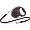Vodítko Flexi Black Design S 5m (max 12kg) lanko růžové