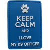 WARAGOD Keep Calm and I love my K9 PVC nášivka, modrá