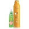 BABÉ SUN Opaľovací sprej SPF 50 + Aloe vera gél transparentný sprej na mokrú pokožku s ochranným faktorom 200 ml + darček: gél 90 ml