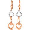 Amawell Náušnice z kombinovaného zlata so srdiečkom - Amaya 2001235370003
