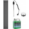 CERANO - Kúpeľňový elektrický radiátorový set Pyricus - 600W - čierna matná - 1800x290 mm CER-680533