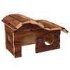 Domek SMALL ANIMAL Kaskada dřevěný s kůrou 26,5 x 16 x 13,5 cm