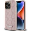 Karl Lagerfeld PU Leather Monogram Metal Logo Magsafe Zadní Kryt pro iPhone 14 Pro Max Pink KLHMP14XPKHPORPP