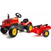 Falk FALK - Šlapací traktor X-Tractor s vlečkou červený