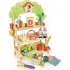 Drevené záhradkárstvo Garden Centre Tender Leaf Toys s vtáčou búdkou náradím a kvetináčmi