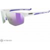 uvex axos set okuliare, white matt/mirror purple