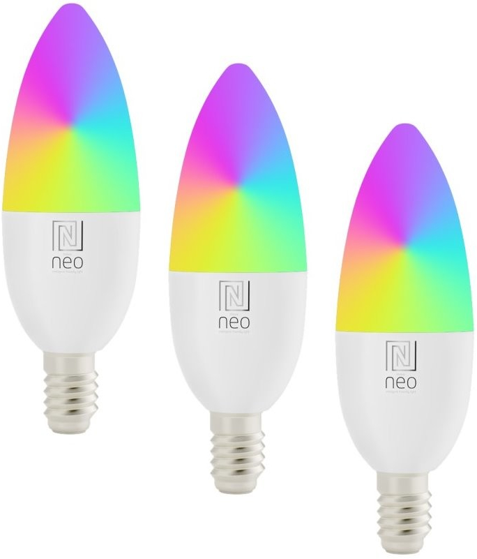 IMMAX NEO LITE SMART sada 3x žárovka LED E14 6W RGB+CCT, stmívatelná, Wi-Fi, Beacon, DO, TUYA 07716CDO