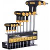 Sada kľúčov TORX s T-rukoväťou (T9x100-T50x200 mm 10-dielna HOTECHE HT262009