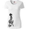 Husľový kľúč gitara - Dámske tričko z organickej bavlny Origin (GOTS) - 2XL ( Biela )