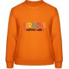 AWDis Sweat Mikina - Nápis - Straight against hate - Orange Crush - XL - Dámske