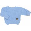 Rastúci oversize pletený svetrík pre bábätko sv. modrý
