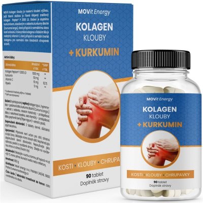Movit Energy Kolagén Kĺby + Kurkumín tablety na výživu kĺbov a chrupaviek 90 tbl