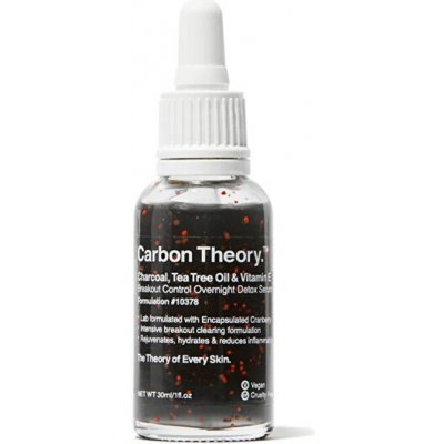 Carbon Theory Charcoal, Tea Tree Oil & Vitamín E Breakout Control Overnight Detox Serum - Nočné detoxikačné sérum 30 ml