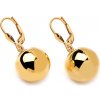 iZlato Forever Náušnice s visiacou guľôčkou 11 mm v žltom zlate, 14K IZ12482