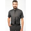 KARIBAN VINTAGE K539 / Pánska košeľa s krátkym rukávom v nežehlivej úprave - zinc XL