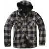 Bunda Brandit Lumberjacket Hooded - čierna-sivá, 4XL