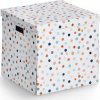 Zeller Kartonová krabice s víkem DOTS, 33,5 x 33 x 32 cm