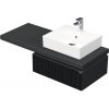 Skrinka do kúpeľne s umývadlom Intedoor DESK 3D čierna matná 120,5 x 44,4 x 50,2 cm DE 54 3D 120 P STORM 1Z A9276