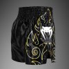 Muay thai šortky Venum VTC Flames - Black/Gold Velikost: M