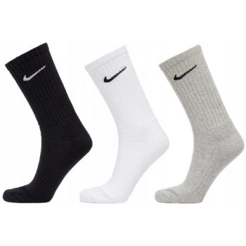 Nike ponožky 3 páry 3PPK VALUE COTTON CREW SX4508 965 bielo/sivo/čierne