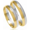VIPgold Svadobné obrúčky A8321- bielo-žlté zlato Dámska / Pánska / Pár: pár