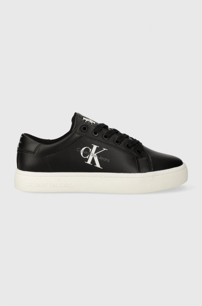 Calvin Klein kožené tenisky Jeans CLASSIC CUPSOLE LACEUP LTH WN čierna