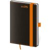 HELMA Diár BLACK ORANGE týždenný vreckový A6 9x14cm 2026