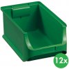 Allit Plastové boxy PLUS 4, 205 x 355 x 150 mm, zelené, 12 ks