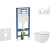 Geberit Duofix - Set predstenovej inštalácie, kompaktného klozetu Oudee Vortex a dosky softclose, tlačidlo Sigma20, biela/chróm SANI11CA3163B