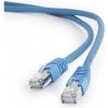 Gembird patch kábel S/FTP Cat. 6A LSZH, 0.25 m, modrý PP6A-LSZHCU-B-0.25M